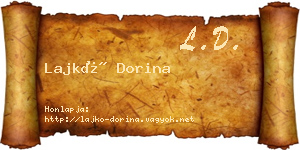 Lajkó Dorina névjegykártya