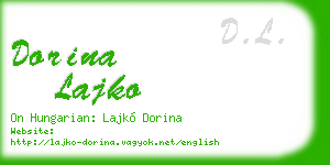 dorina lajko business card