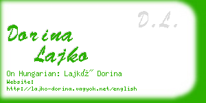 dorina lajko business card